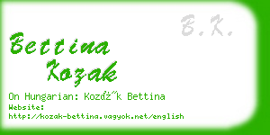 bettina kozak business card